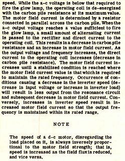 Englischer Text über DC-Motoren und Inverter-Steuerung