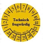 Gelbes kreisförmiges Meme mit Zahlen und Text