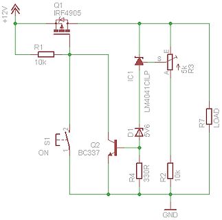 Schaltplan mit MOSFET und Transistor