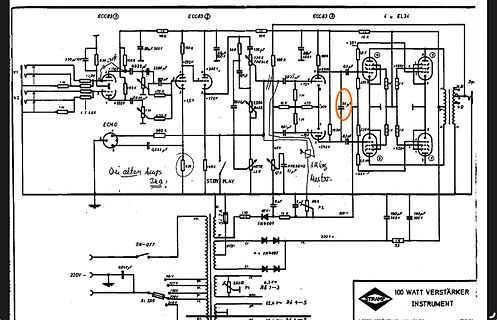 Schaltplan eines 100 Watt Verstärkers