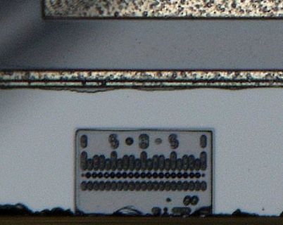 Nahaufnahme eines elektronischen Bauteils oder Displays
