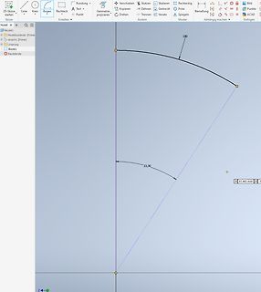 CAD-Ansicht einer technischen Skizze
