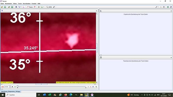 Screenshot einer Analyse-Software mit Wärmebild