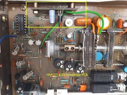 Leiterplatte eines HM605 Timebase-Moduls