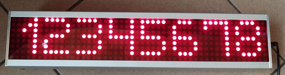 LED-Anzeige mit Zahlen 1 bis 8