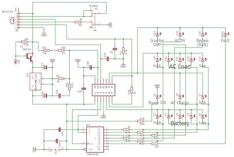 Schaltplan einer Ladeschaltung mit Mikrocontroller