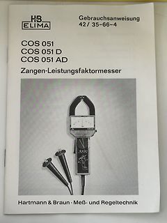 Bedienungsanleitung eines Zangen-Leistungsfaktormessers