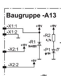 Ausschnitt eines Schaltplans