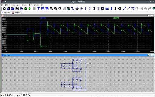 LTspice Simulation Schaltplan und Wellenform