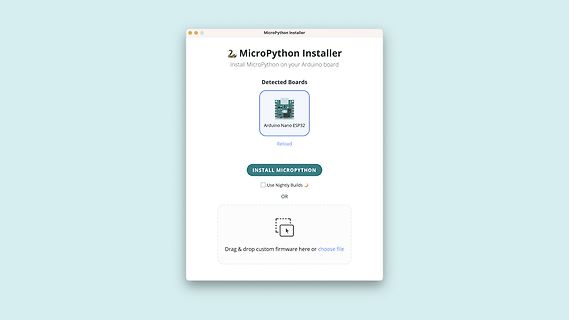 MicroPython Installer Software-Fenster