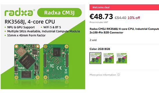 Online-Shop Angebot für Radxa CM3J Modul