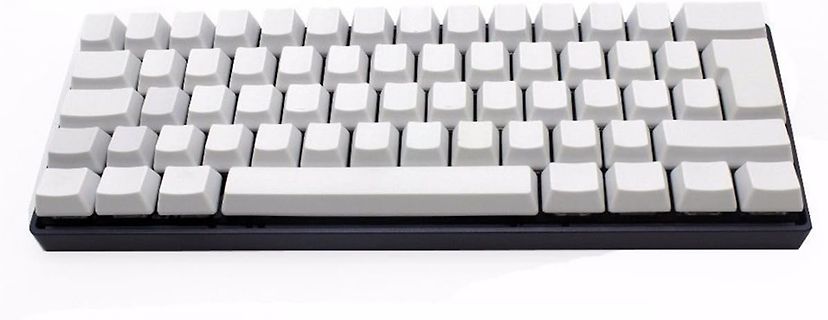 Mechanische Tastatur mit weißen Tastenkappen
