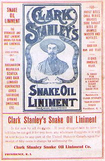 Werbeplakat für Clark Stanleys Snake Oil Liniment