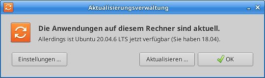 Ubuntu Aktualisierungsverwaltung Fenster