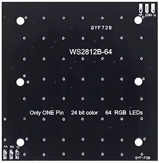 Leiterplatte mit WS2812B-64 RGB LEDs