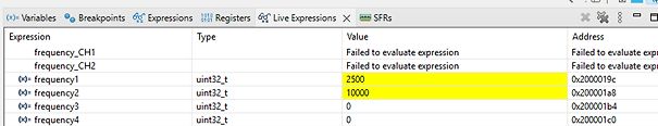 Debugger Ansicht von Variablenwerten