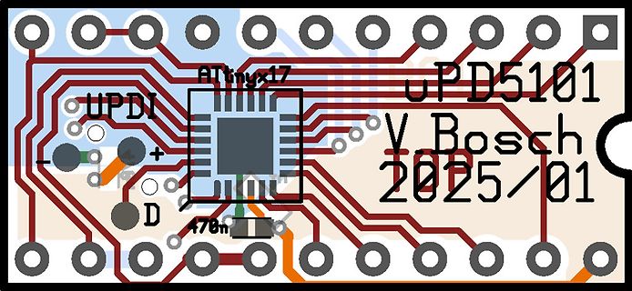 Leiterplatten-Layout eines Mikrocontroller-Boards