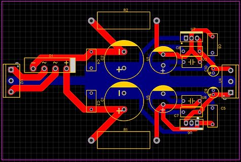 Leiterplatten-Layout einer Schaltung