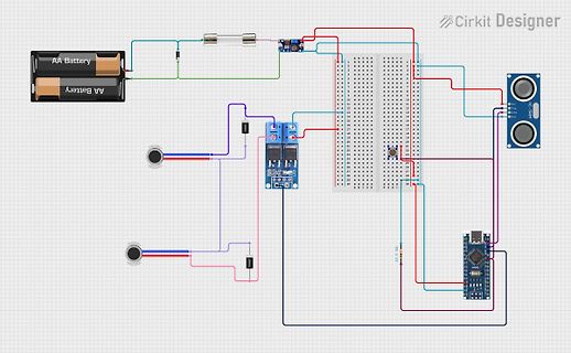 Virtueller Schaltungsaufbau mit Arduino, Lautsprechern und Batterien