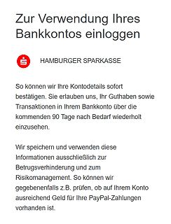 Text zur Anmeldung bei der Hamburger Sparkasse