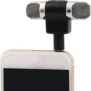 Externes Mikrofon an Smartphone angeschlossen