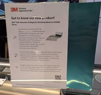 Werbeplakat für 3M EMI Absorber Material
