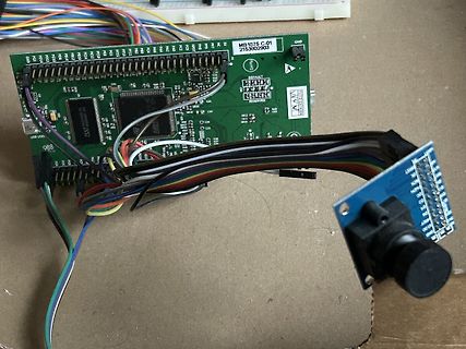 Leiterplatte mit Kabelverbindung und Sensor