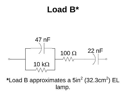 Schaltplan einer Last für eine EL-Lampe