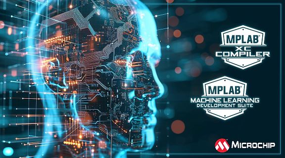 Werbegrafik MPLAB XC Compiler und Machine Learning Development Suite
