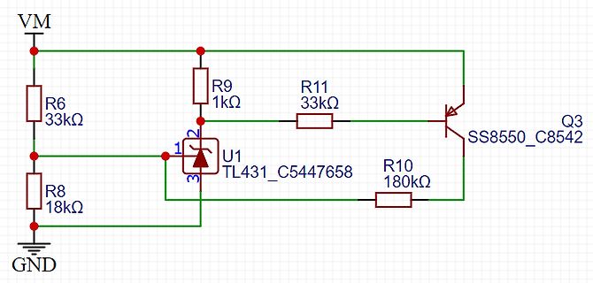 Schaltplan mit TL431 und SS8550 Transistor