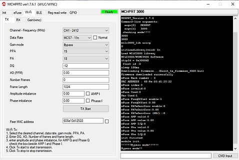 Software-Interface für MCHPRT 3000 Konfiguration