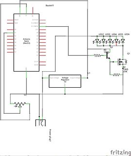 Schaltplan mit Arduino Nano und LED-Ansteuerung