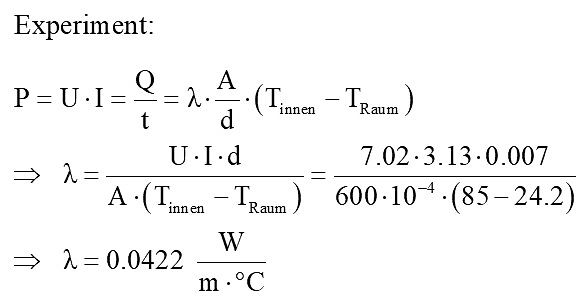 Mathematische Herleitung der Wärmeleitfähigkeit
