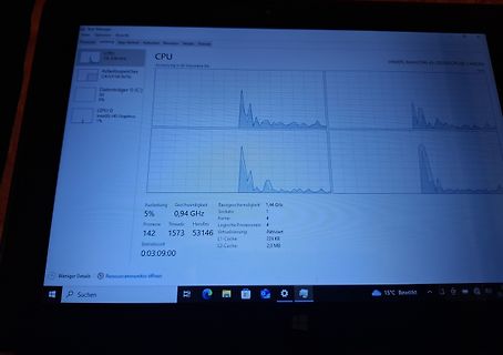 Abfotografierter Windows Task-Manager Bildschirm