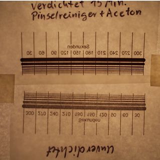 Vergleich von verdichtetem und unverdichtetem Material mit Zeitachse