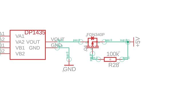 Schaltplan mit MOSFET und Widerstand