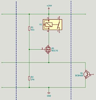 Schaltplan mit MOSFET und Relais