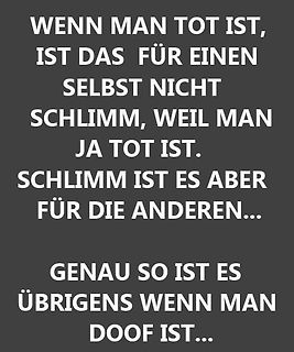 Textbild mit philosophischem Spruch