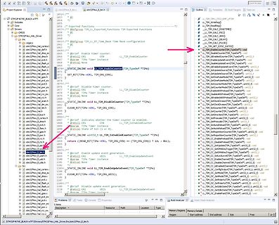 Programmcode in einer Entwicklungsumgebung