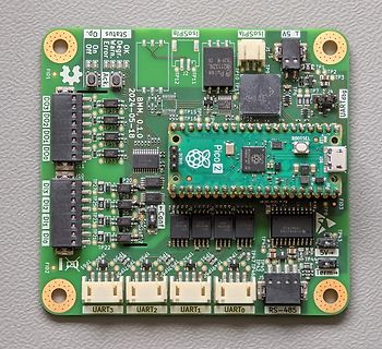 Pico 2 Erweiterungsplatine mit UART und RS-485 Schnittstellen