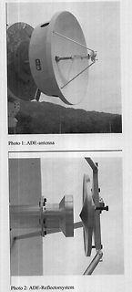 Fotos von ADE-Antenne und Reflektorsystem