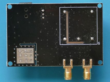 Leiterplatte mit SMA-Buchsen und Lötpads
