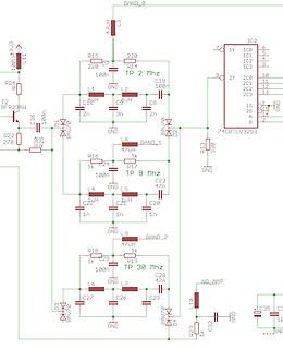Schaltplan eines HF-Filters oder Tuners