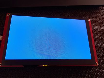 Abfotografiertes Display eines elektronischen Geräts