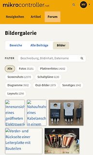 Screenshot einer Bildergalerie auf einer Webseite