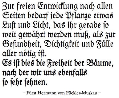 Zitatenbild mit Text in Frakturschrift