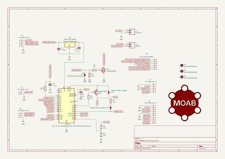 Schaltplan einer Elektronikschaltung mit Mikrocontroller