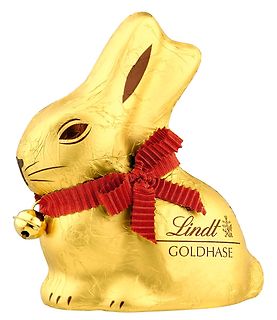 Goldene Lindt Schokoladenhasen-Figur