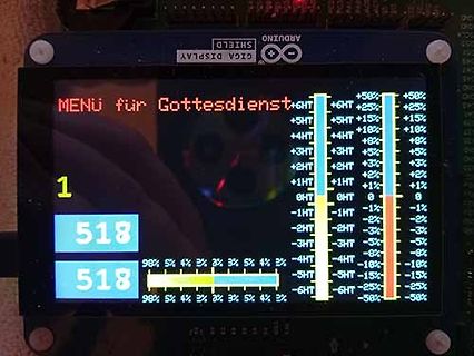 Arduino Giga Display mit Menütext