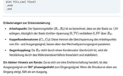 Erklärungen zur Dimensionierung einer Emitterschaltung